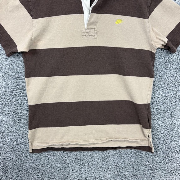 Vintage Nike Shirt Mens XL Colorblock Stripe Rugby Polo Streetwear Y2K - Picture 8 of 13